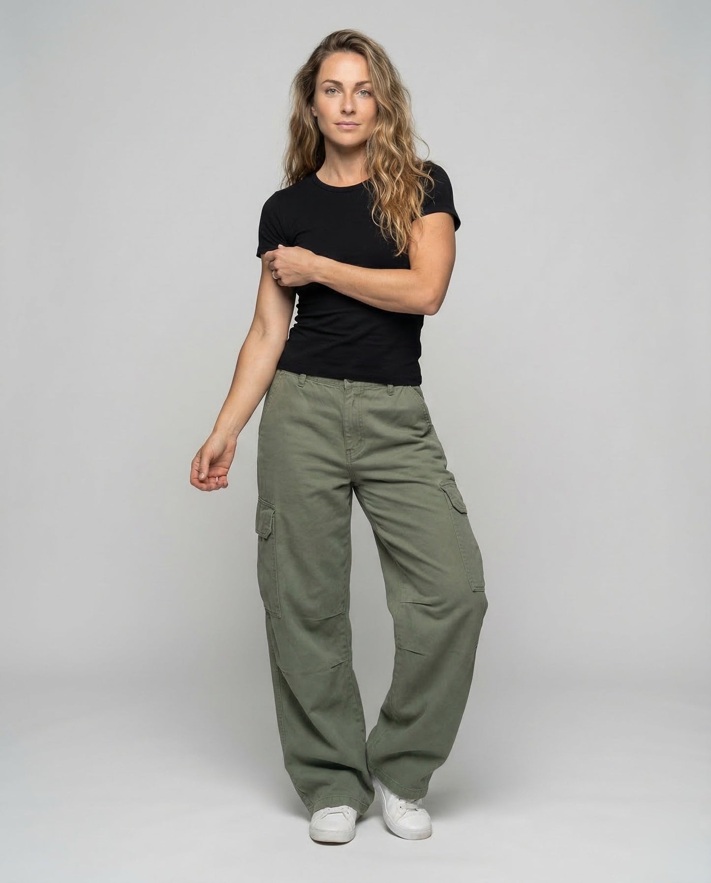 Pantaloni Cargo Donna Taglio Largo - Brentozzi
