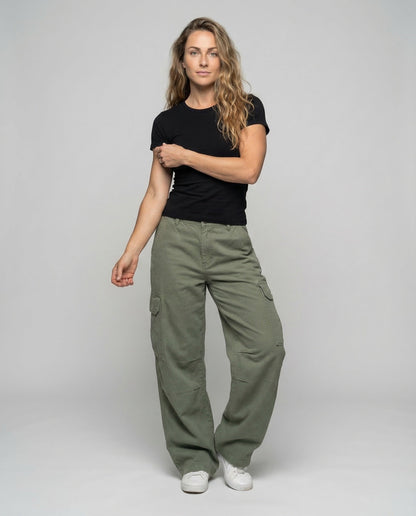 Pantaloni Cargo Donna Taglio Largo - Brentozzi
