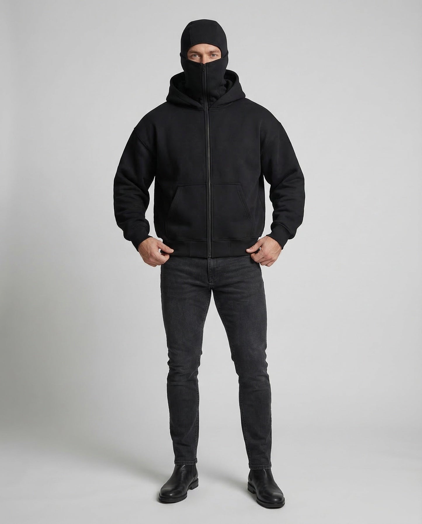 Felpa Unisex con Cappuccio Zip e Tasca a Marsupio - Brentozzi