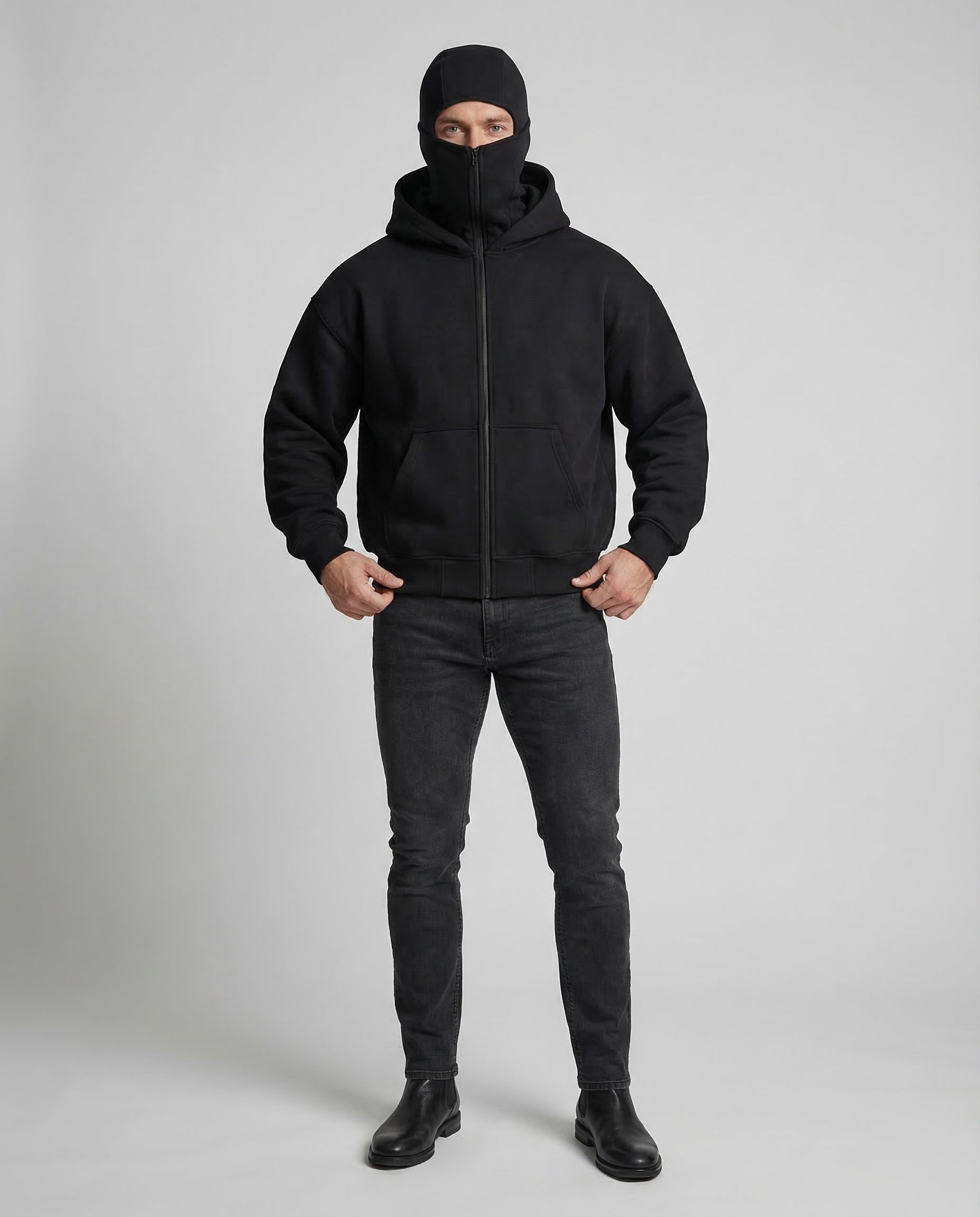 Felpa Unisex con Cappuccio Zip e Tasca a Marsupio - Brentozzi