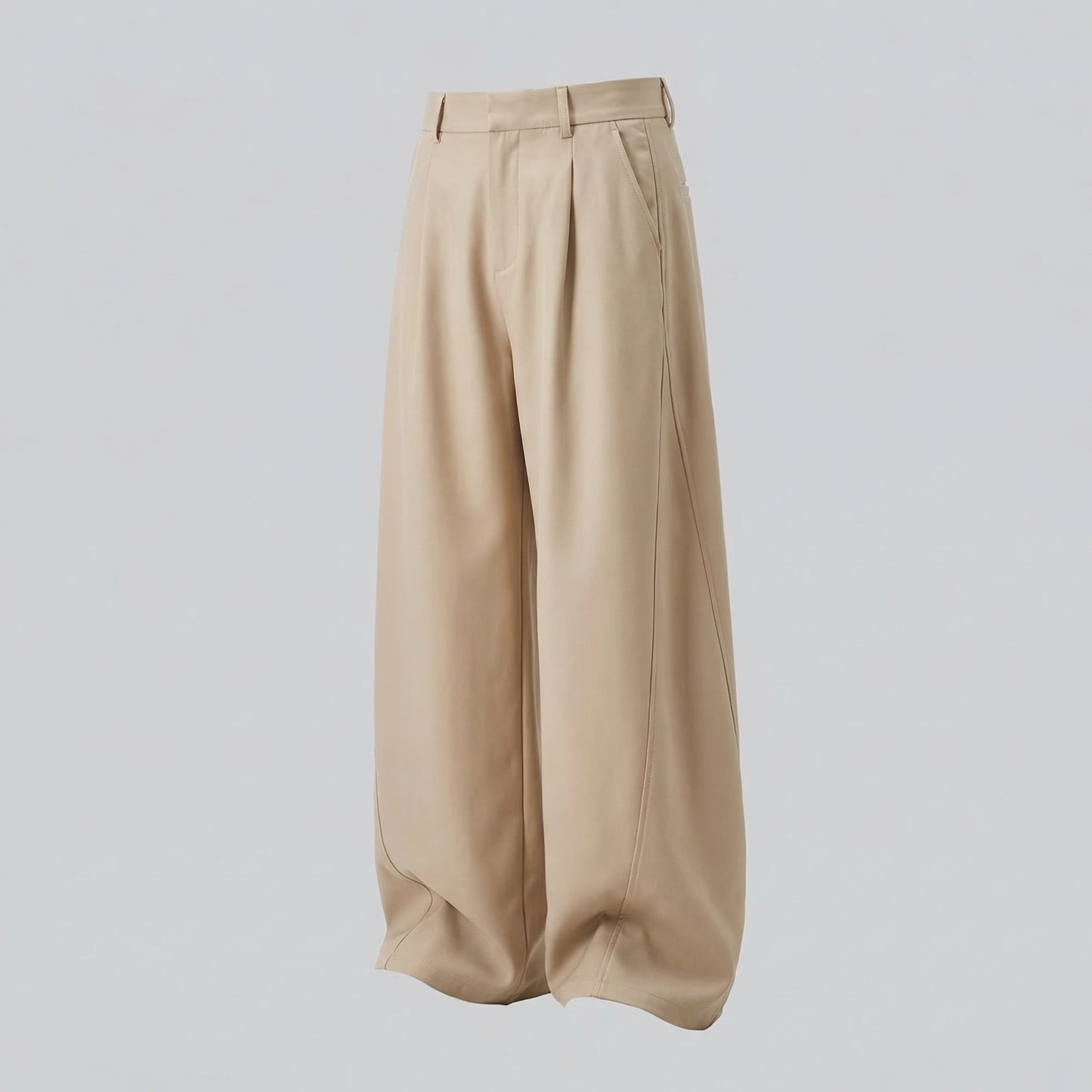 Pantaloni Palazzo Uomo Vita Alta Ampia