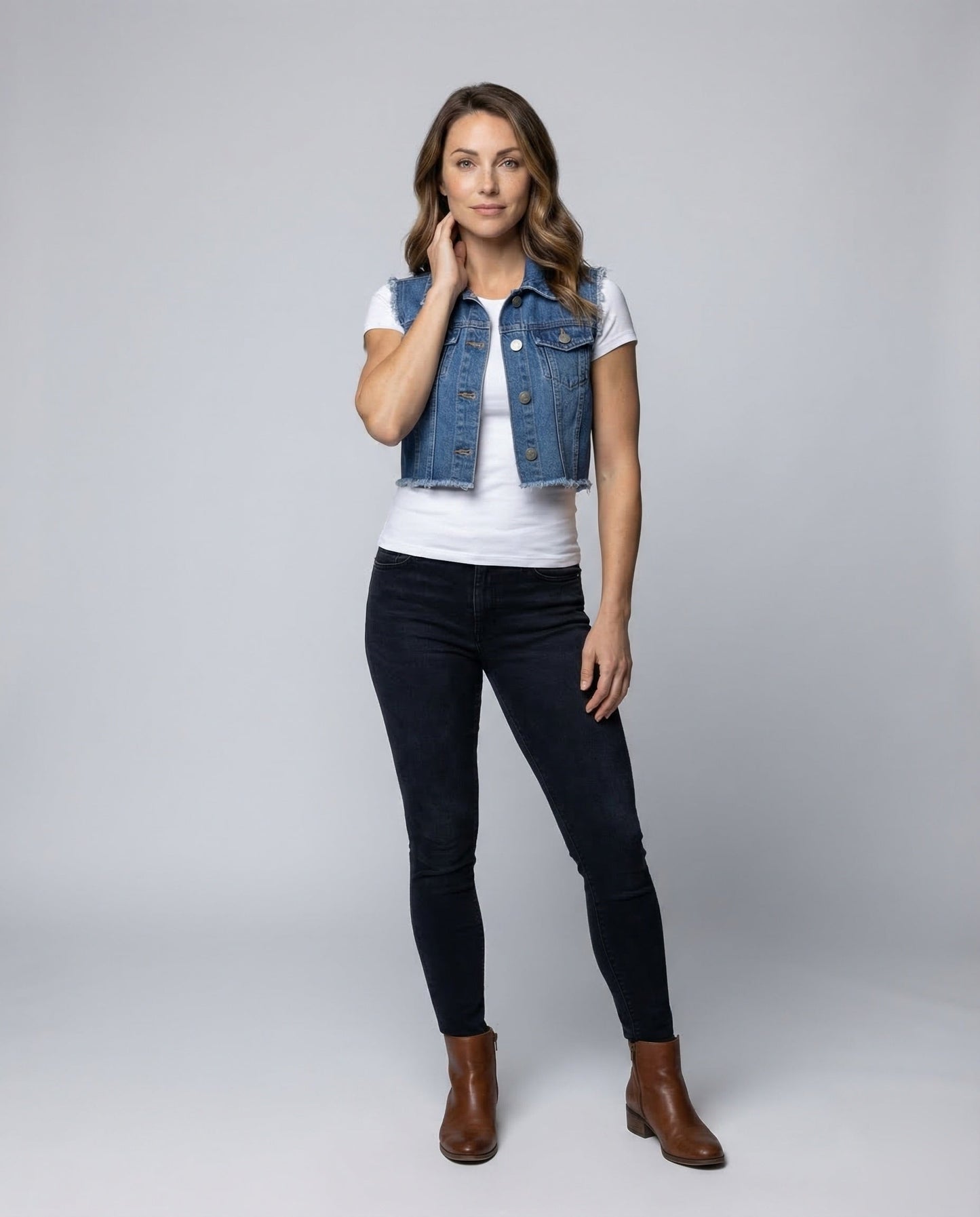 Gilet Donna in Jeans Corto - Brentozzi
