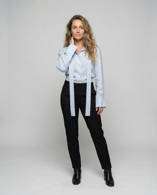 Camicia Donna con Corsetto e Lacci Slim Fit - Brentozzi
