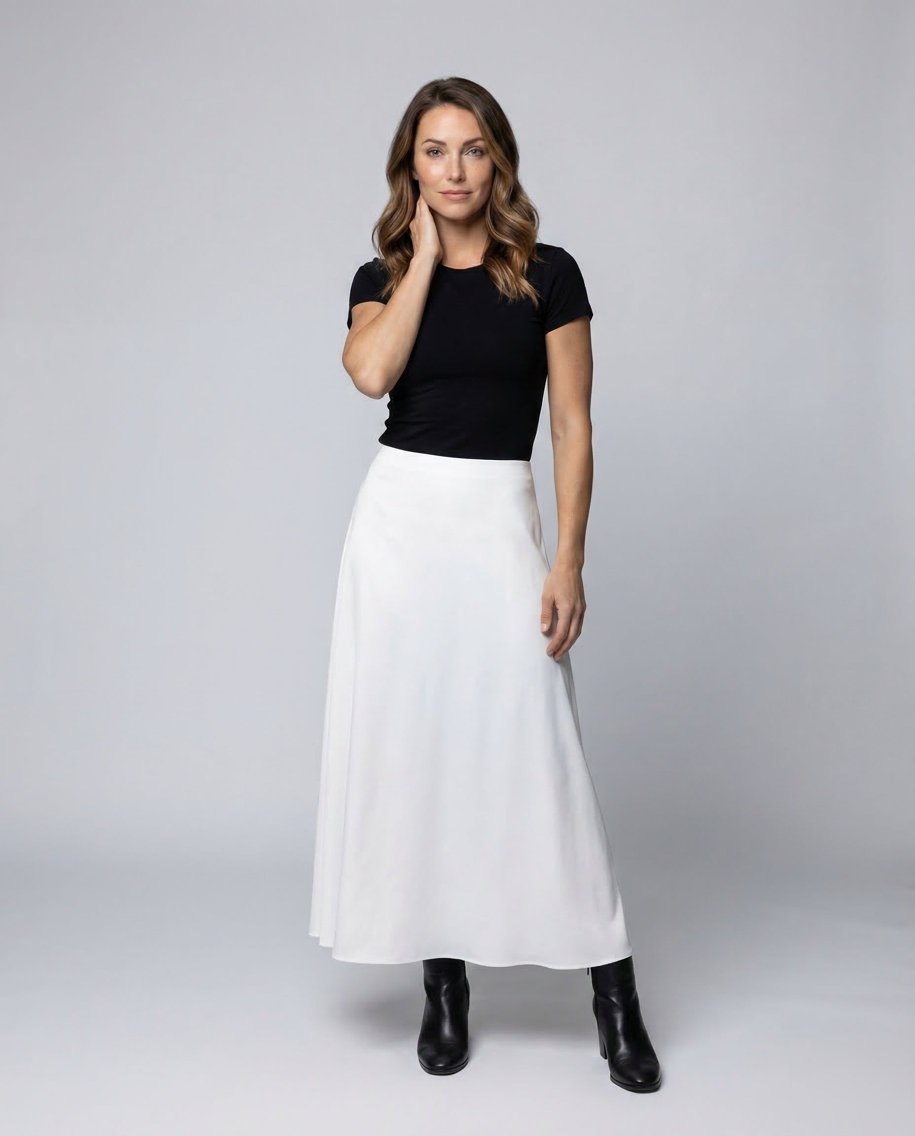 Gonna Maxi Donna in Chiffon Svasata - Brentozzi