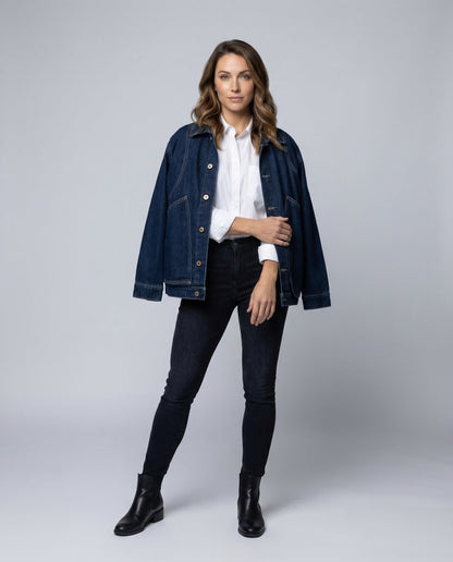 Giacca Jeans Donna Stile Workwear Regular Fit - Brentozzi