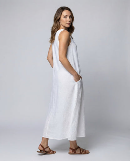 Abito Maxi Donna Lino Taglio A-Linea - Brentozzi