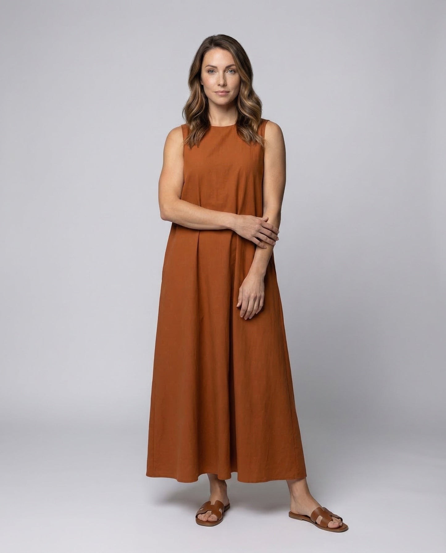 Abito Maxi Donna in Misto Lino Sospeso - Brentozzi