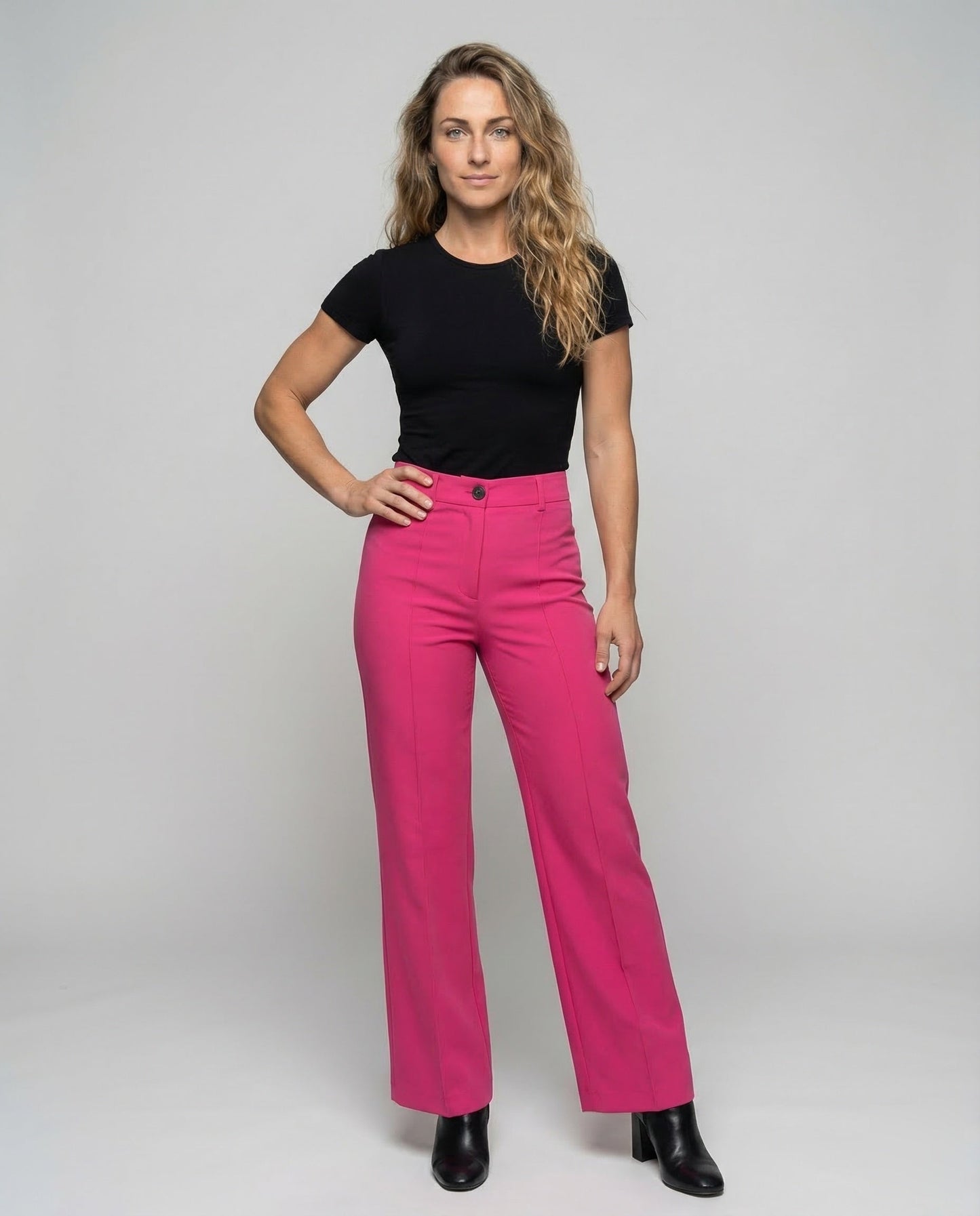 Pantaloni Palazzo Donna con Piega e Gamba Larga - Brentozzi