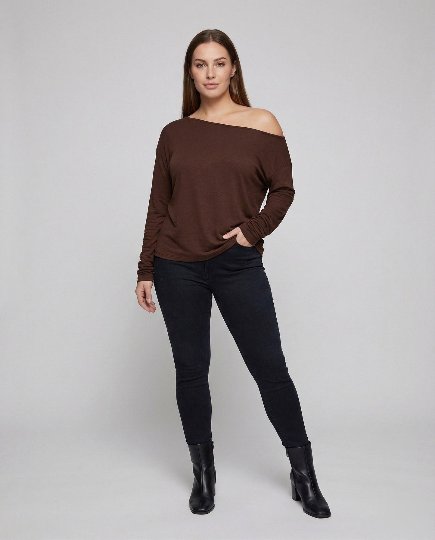 Donna Lagenlook Scollo Asimmetrico - Brentozzi