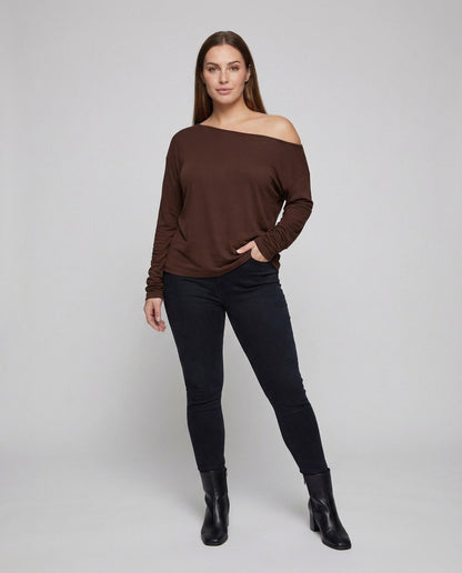Donna Lagenlook Scollo Asimmetrico - Brentozzi