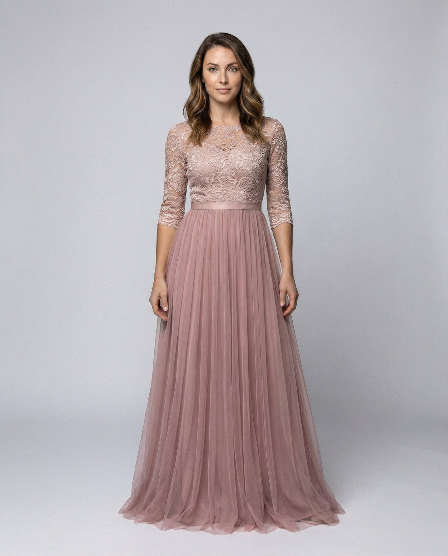 Abito Lungo Donna in Pizzo Elegante - Brentozzi