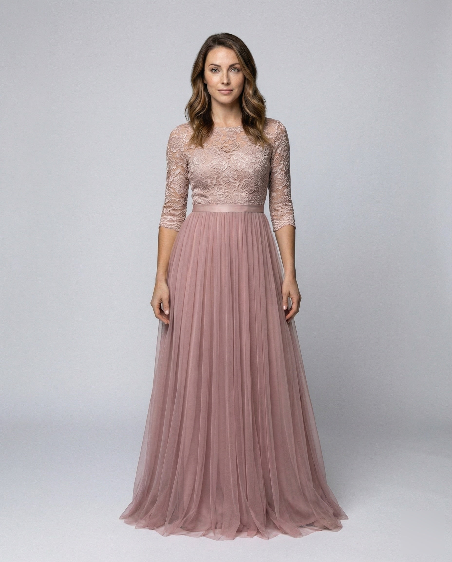 Abito Lungo Donna in Pizzo Elegante - Brentozzi