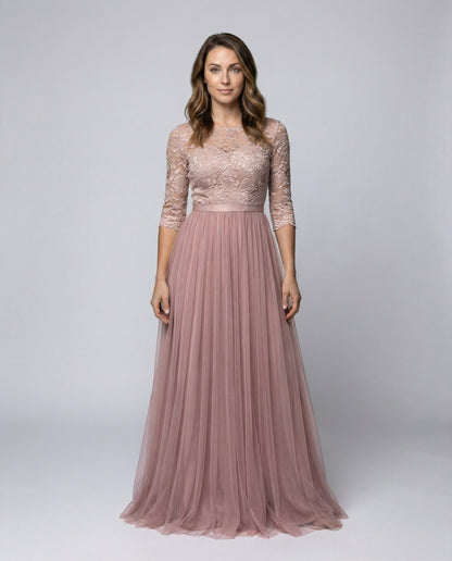 Abito Lungo Donna in Pizzo Elegante - Brentozzi