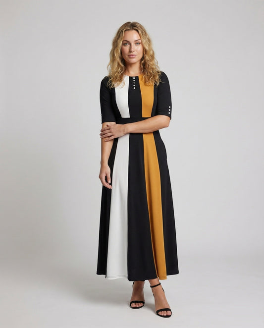 Abito Maxidress Donna Elegante con Corsetto - Brentozzi