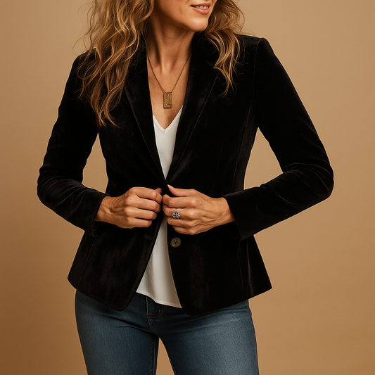 Blazer Donna Slim Fit con Rever e Tasche - Brentozzi