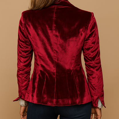 Blazer Donna Slim Fit con Rever e Tasche
