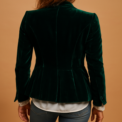 Blazer Donna Slim Fit con Rever e Tasche
