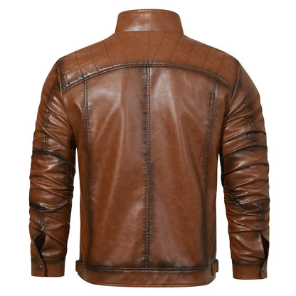 Giacca Uomo in Pelle Stile Roadster