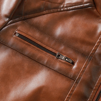Giacca Uomo in Pelle Stile Roadster