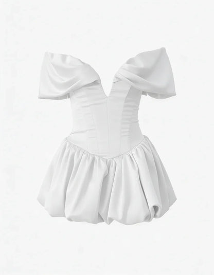 Robe de soirée femme rouge, bustier ajusté, jupe bouffante en satin, élégante et féminine, parfaite pour les occasions…