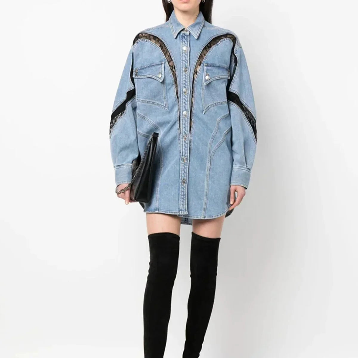 Camicia Donna in Denim Manica Lunga Classica - Vesarelli