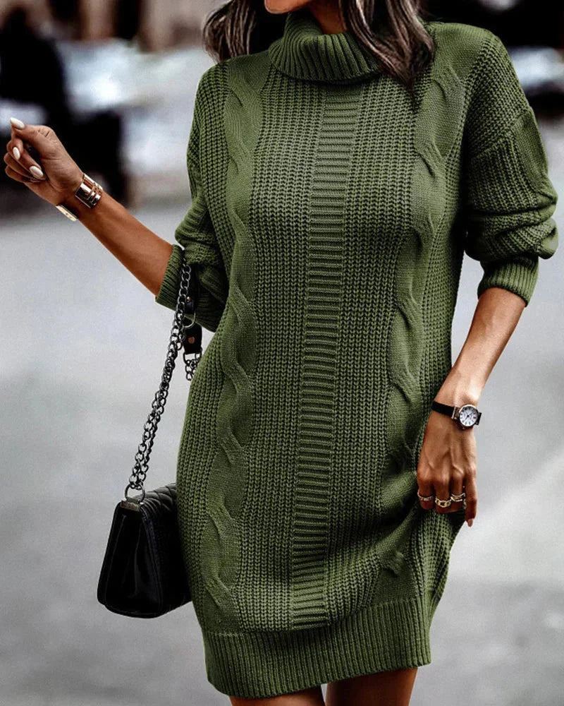 Maglione Donna Corto Torsadato Collo Alto - Vesarelli