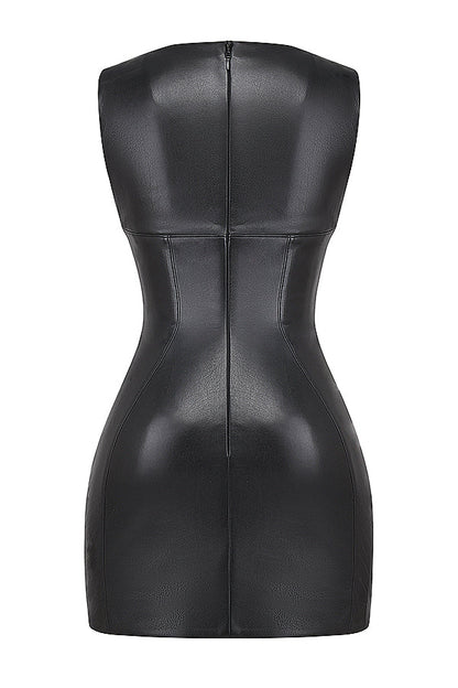Abito Mini Donna Smanicato Taglio Slim
