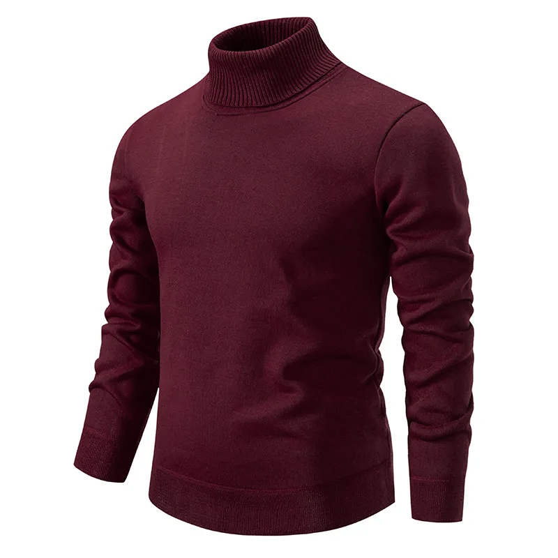 Maglione Uomo in Cotone Morbido Collo Alto Comfort