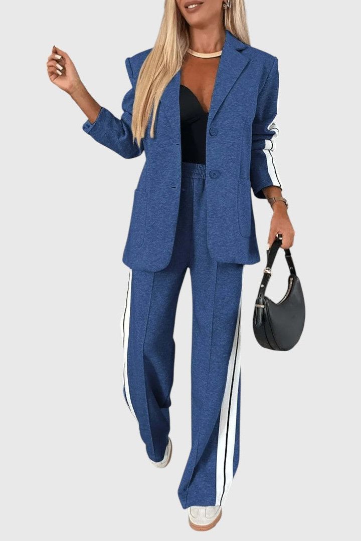 Completo Donna in Cotone a Righe Casual