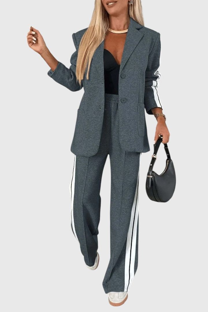 Completo Donna in Cotone a Righe Casual