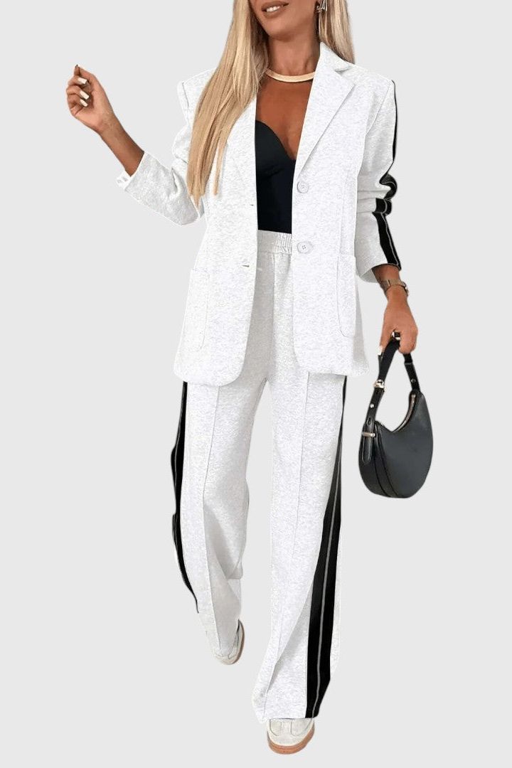 Completo Donna in Cotone a Righe Casual