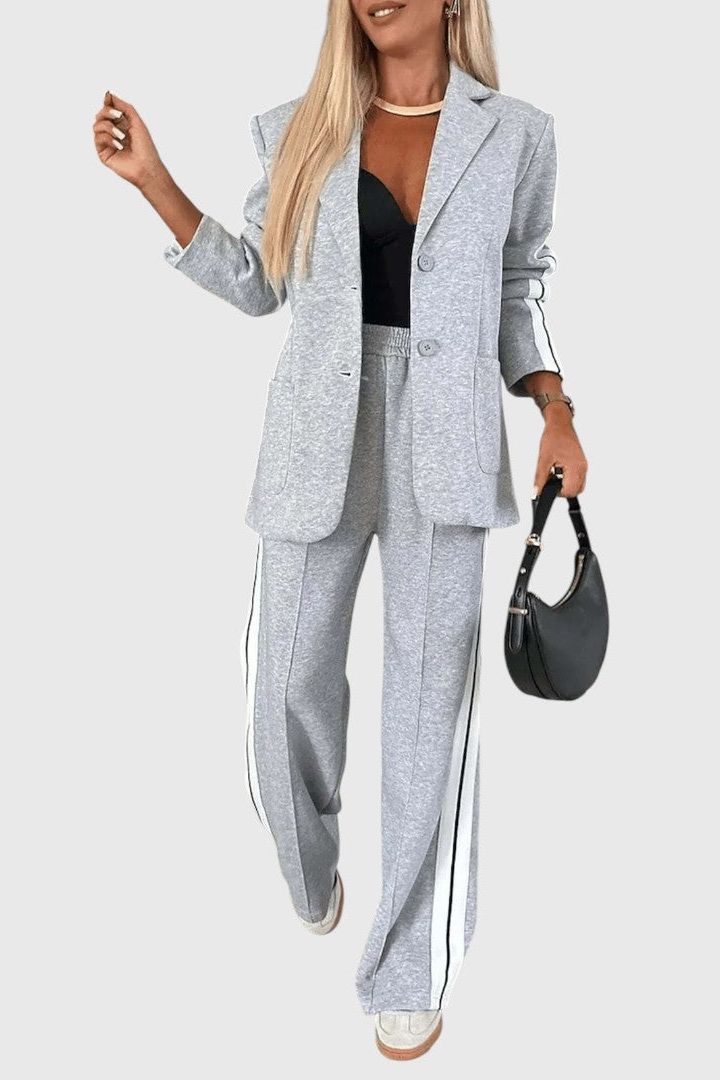 Completo Donna in Cotone a Righe Casual