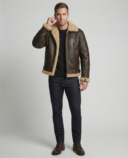 Giacca Bomber Uomo in Pelle di Agnello Morbida