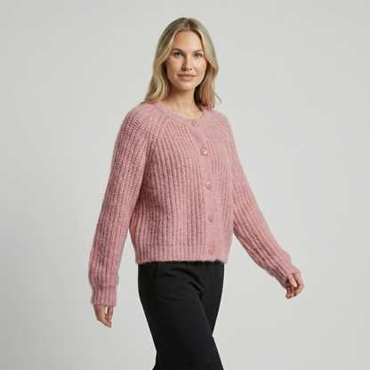 Cardigan Donna in Maglia con Bottoni sul Davanti - Vesarelli