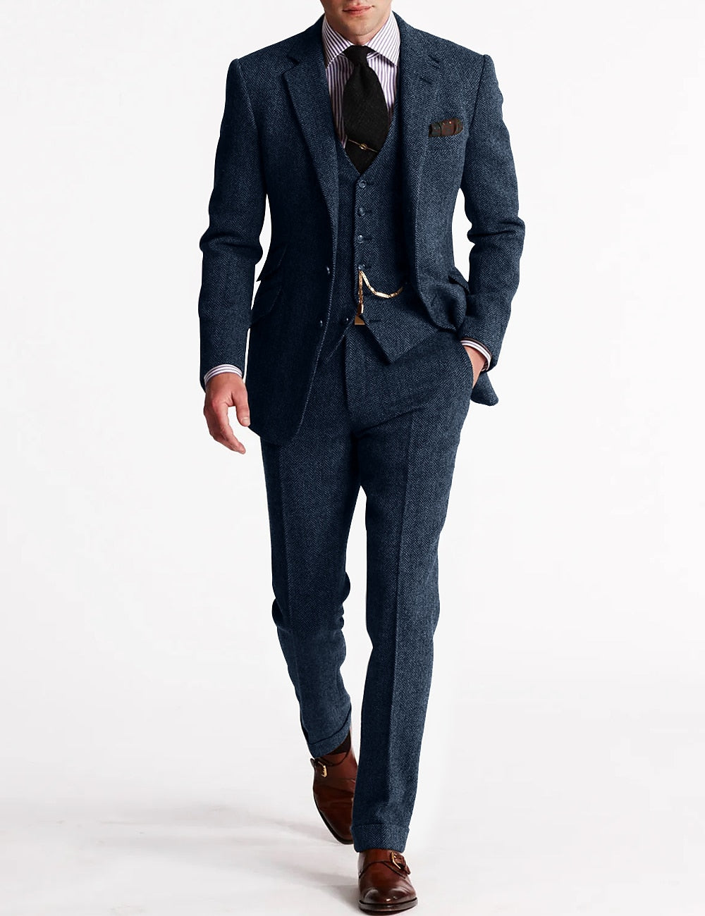 Completo Uomo Classico Tre Pezzi Elegante