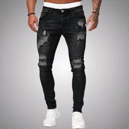 Jeans Strappati Uomo Vestibilità Regular - Brentozzi