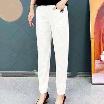 Pantaloni Cotone Donna Vestibilità Classica
