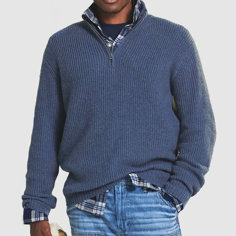Maglione Uomo Mezza Zip Comodo e Elegante