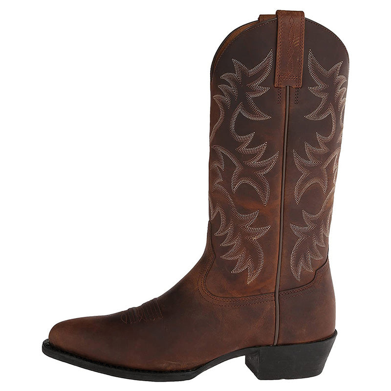 Stivali Donna Stile Western Pelle Classici
