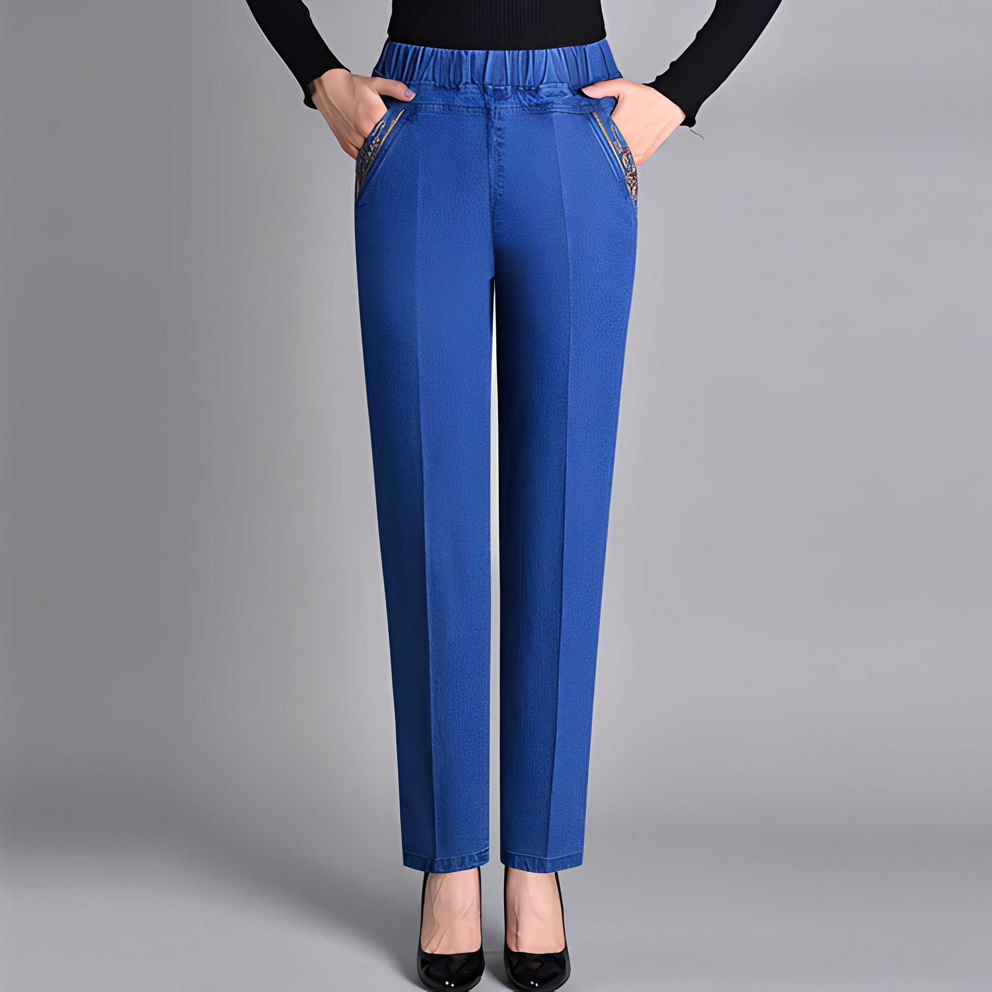 Pantaloni Donna Elastici Vita Alta - Brentozzi