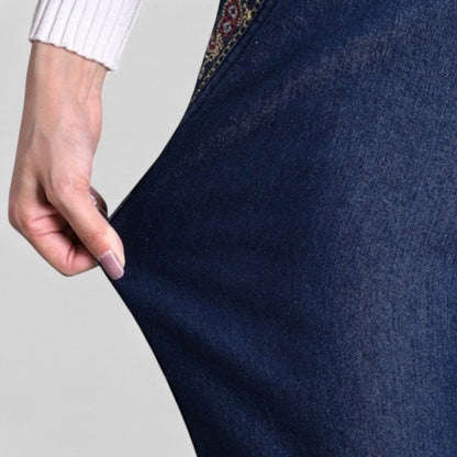 Jeans Donna in Stretch con Tasche Laterali e Vita Elastica Comoda