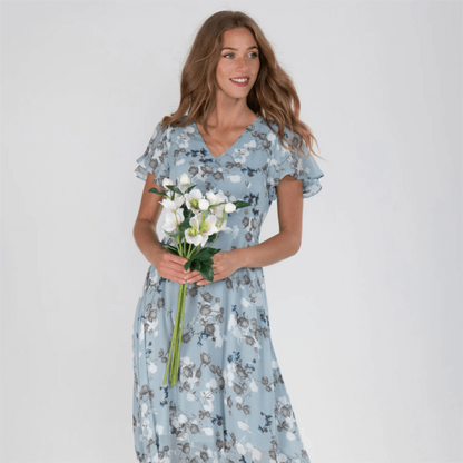 Abito Maxi Donna Scollo a V Linea Dritta