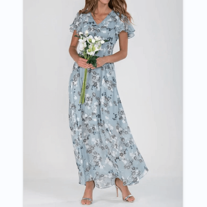 Abito Maxi Donna Scollo a V Linea Dritta