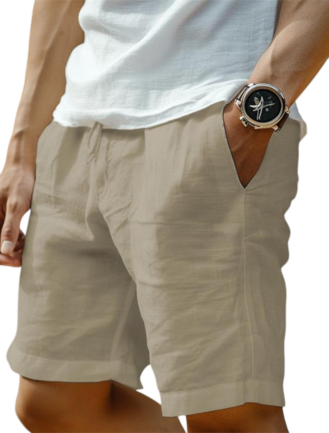 Shorts Uomo Casual con Vestibilità Larga e Coulisse