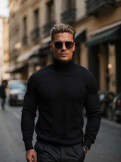 Maglione Uomo in Cotone Morbido Collo Alto Comfort - Brentozzi
