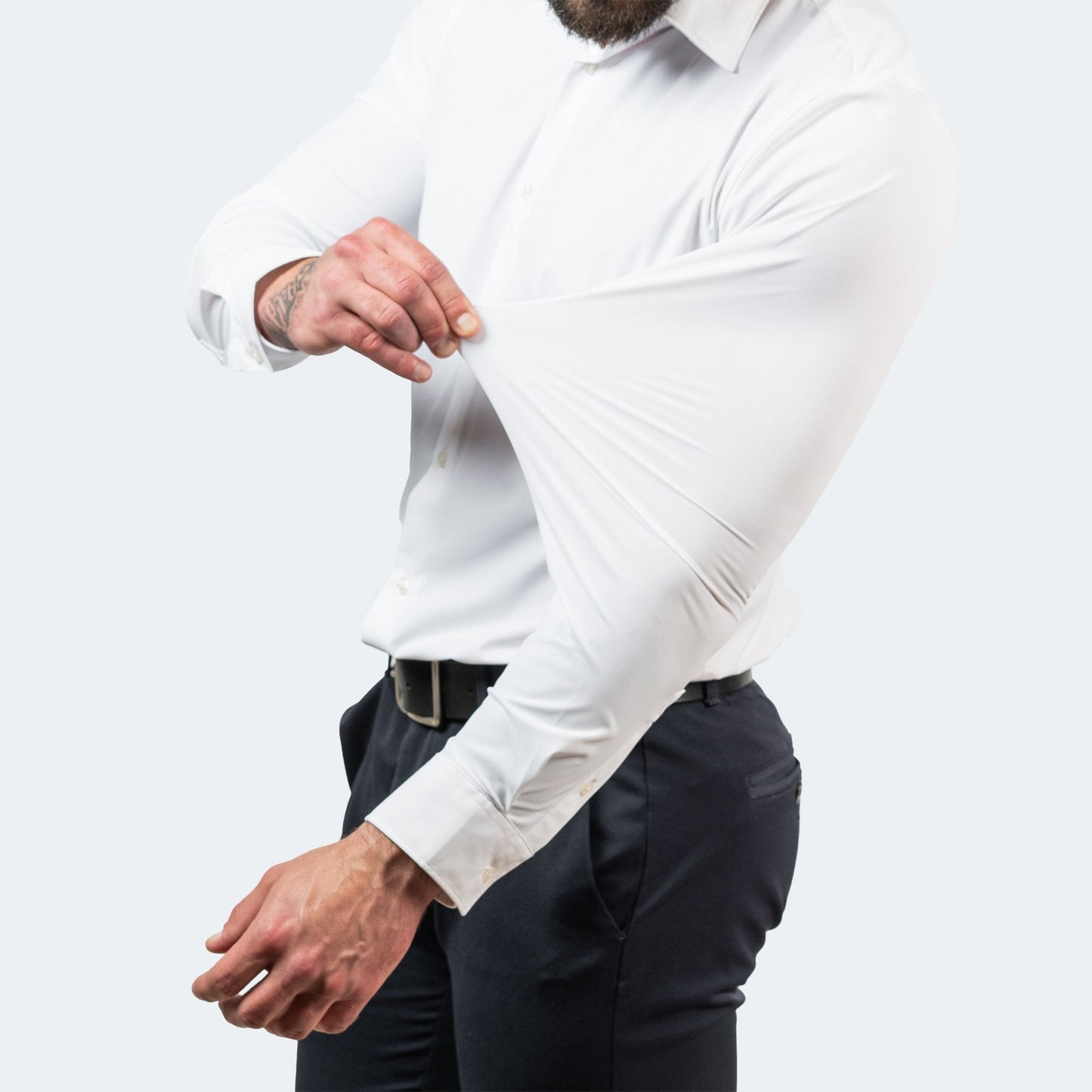 Camicia Uomo Formale Manica Lunga Vestibilità Slim