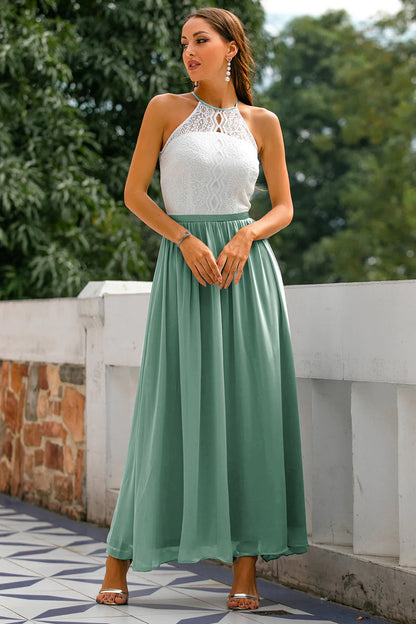 Abito Maxi Donna Scollo Halter Cerimonia