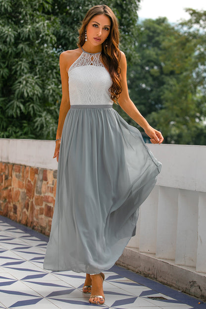 Abito Maxi Donna Scollo Halter Cerimonia - Brentozzi