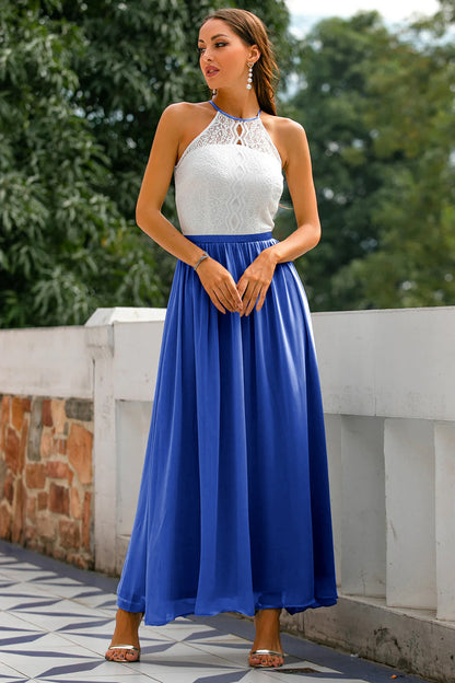 Abito Maxi Donna Scollo Halter Cerimonia