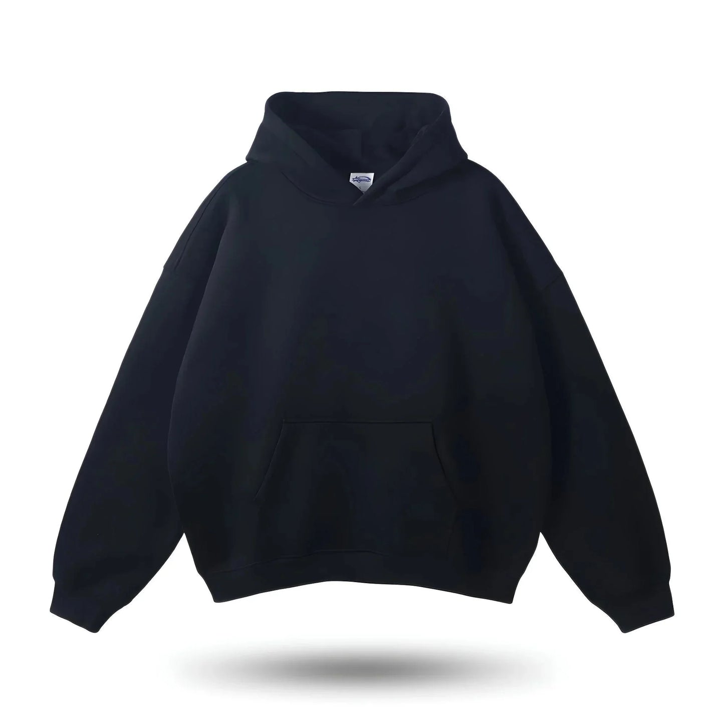 Sweat à capuche femme gris, coupe décontractée, avec poche avant, en mélange de coton doux.